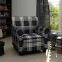 Voir la diapositive 1 : VIDAXL Fauteuil avec coussin Noir Tissu
