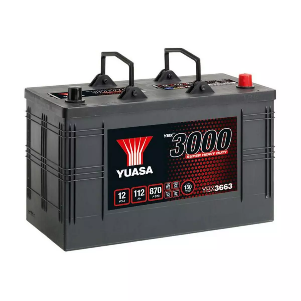 YUASA Batterie YUASA Cargo YBX3663 12v 112AH 870A (IDEM 663SHD )