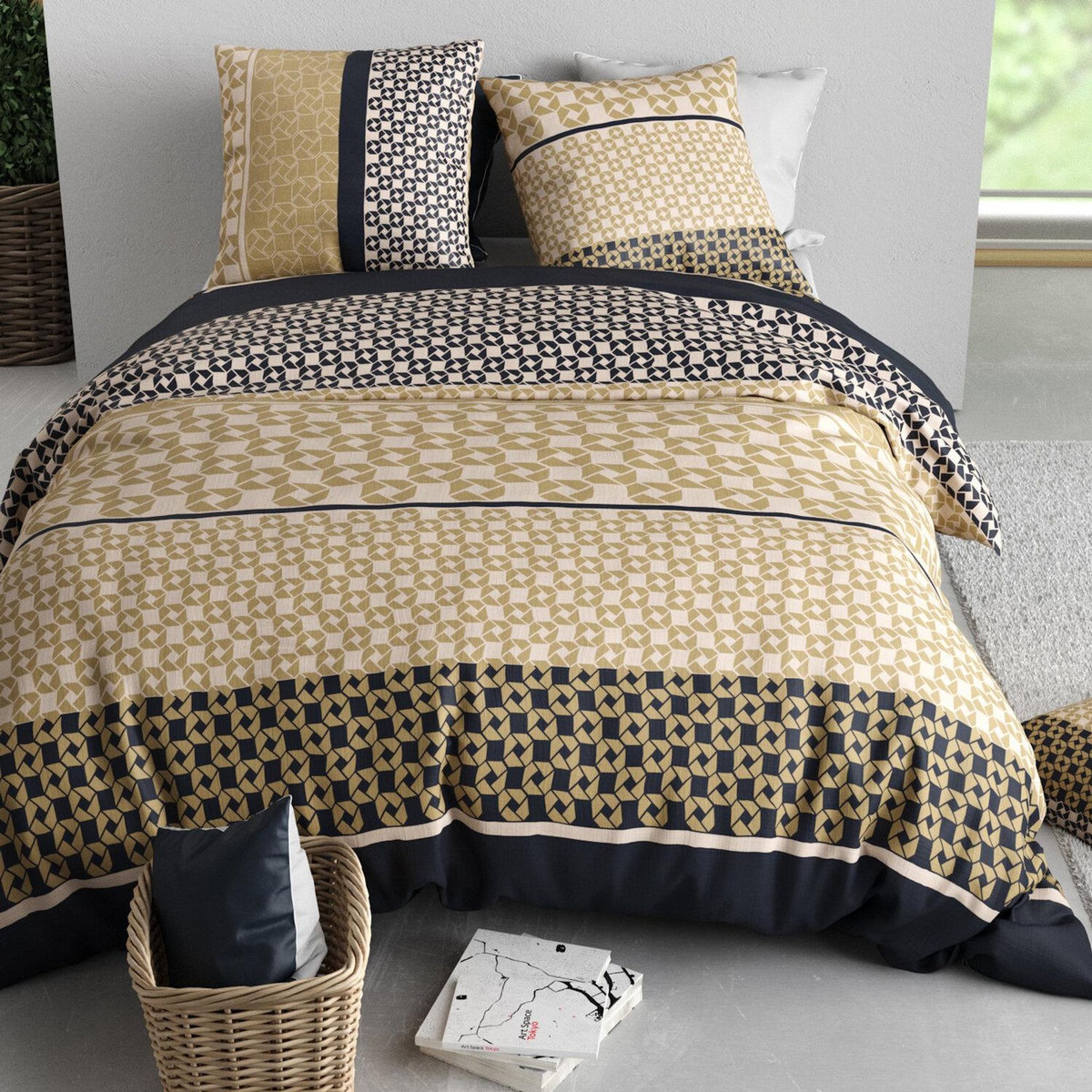 ATELIER DU COTON Parure housse de couette 100% coton 57fils luxore
