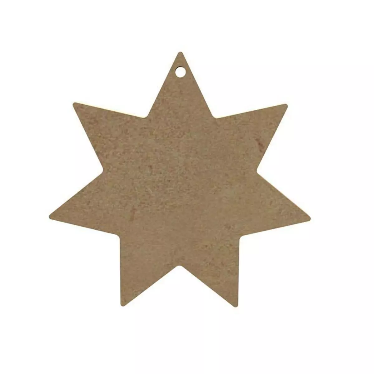  Étoile à 7 branches en bois MDF à décorer - 10 x 10 cm