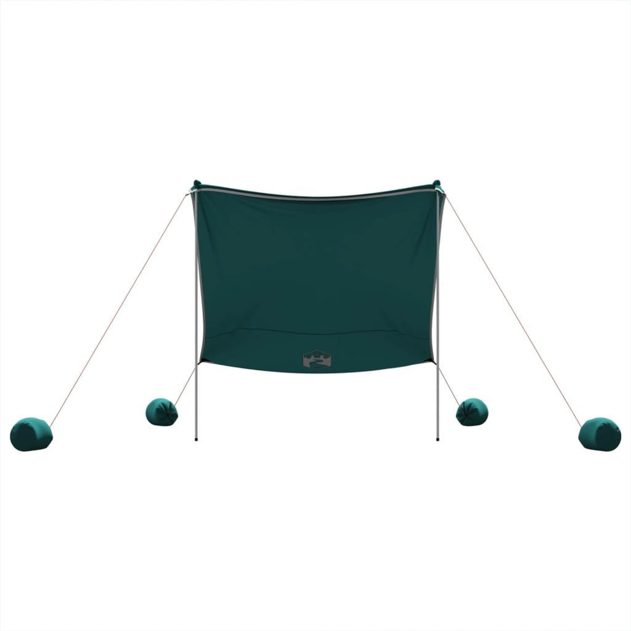 Voir la diapositive 4 : VIDAXL Auvent de plage avec ancres de sable vert 214x236 cm