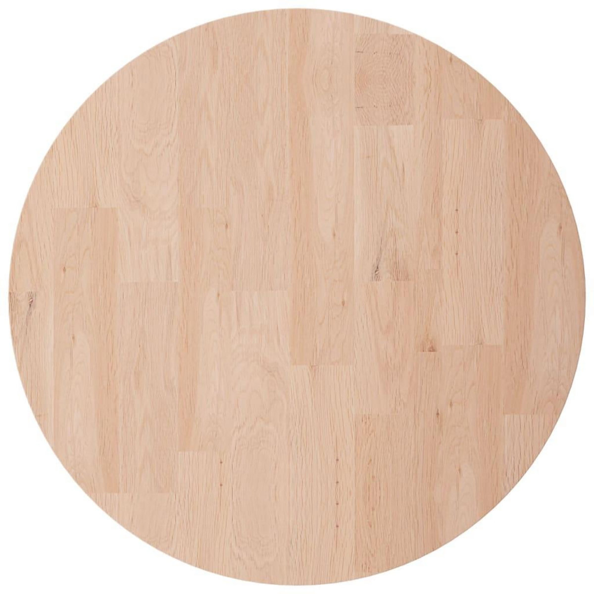 VIDAXL Dessus de table rond Ø50x4 cm Bois de chene massif non traite