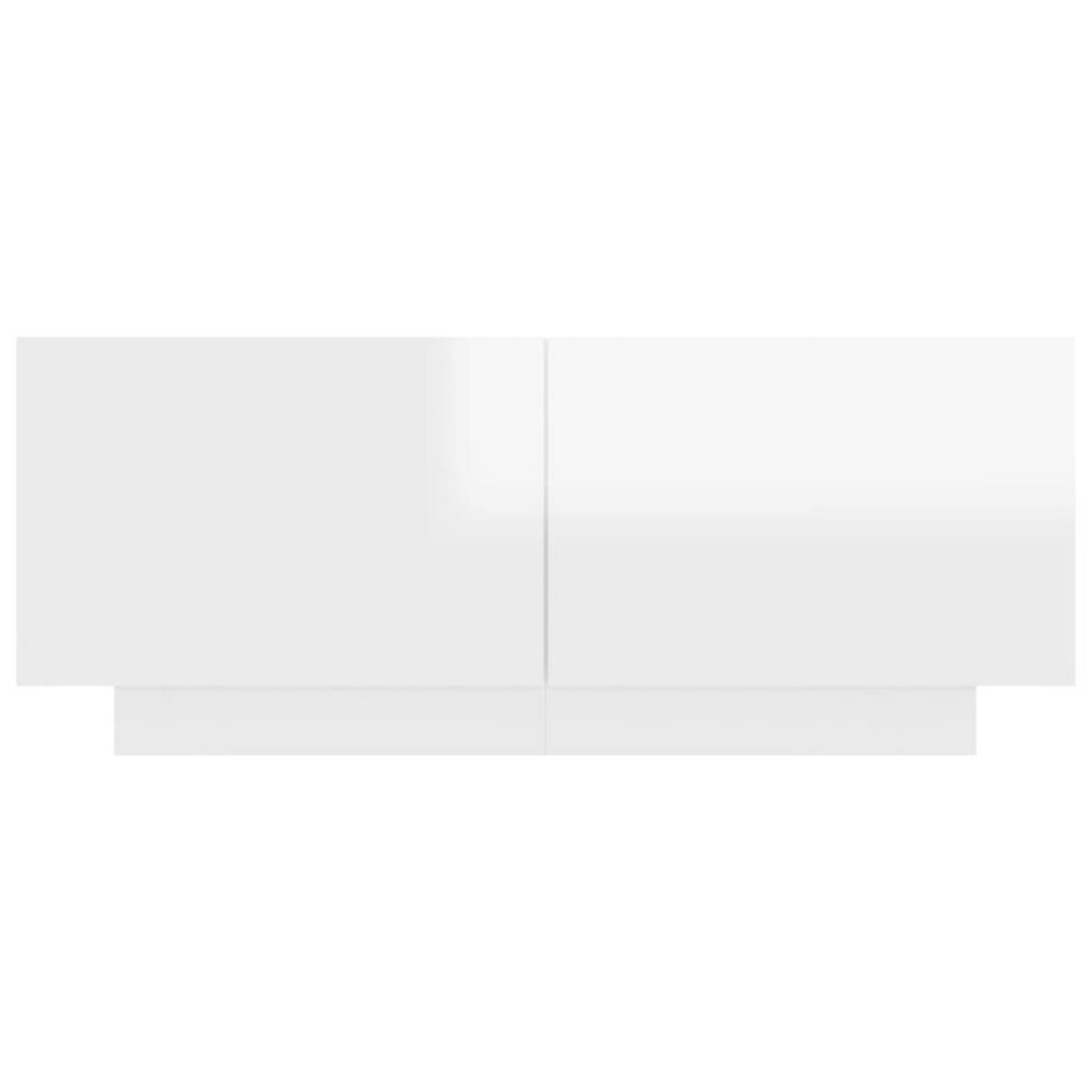 VIDAXL Table de chevet blanc brillant 100x35x40 cm bois d'ingenierie