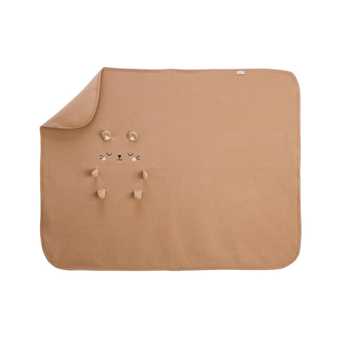 Petit Béguin Couverture bébé polaire Mini Loutre