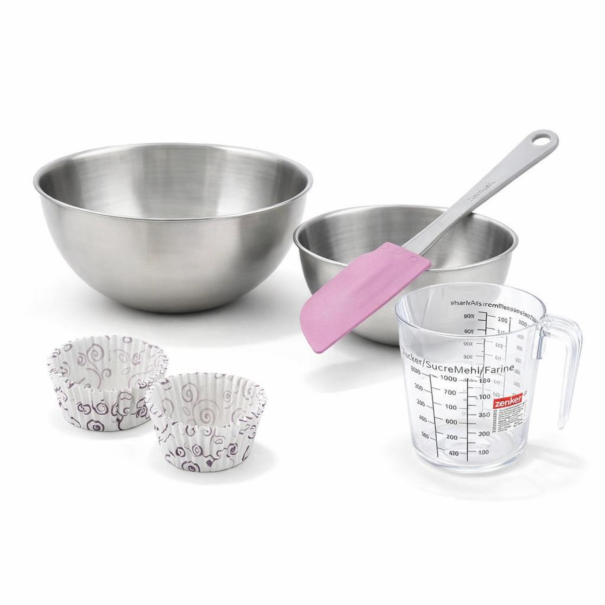 ZENKER Set de 54 ustensiles de pâtisserie spatule verre mesureur moule à gâteaux et bol zenker smart pastry