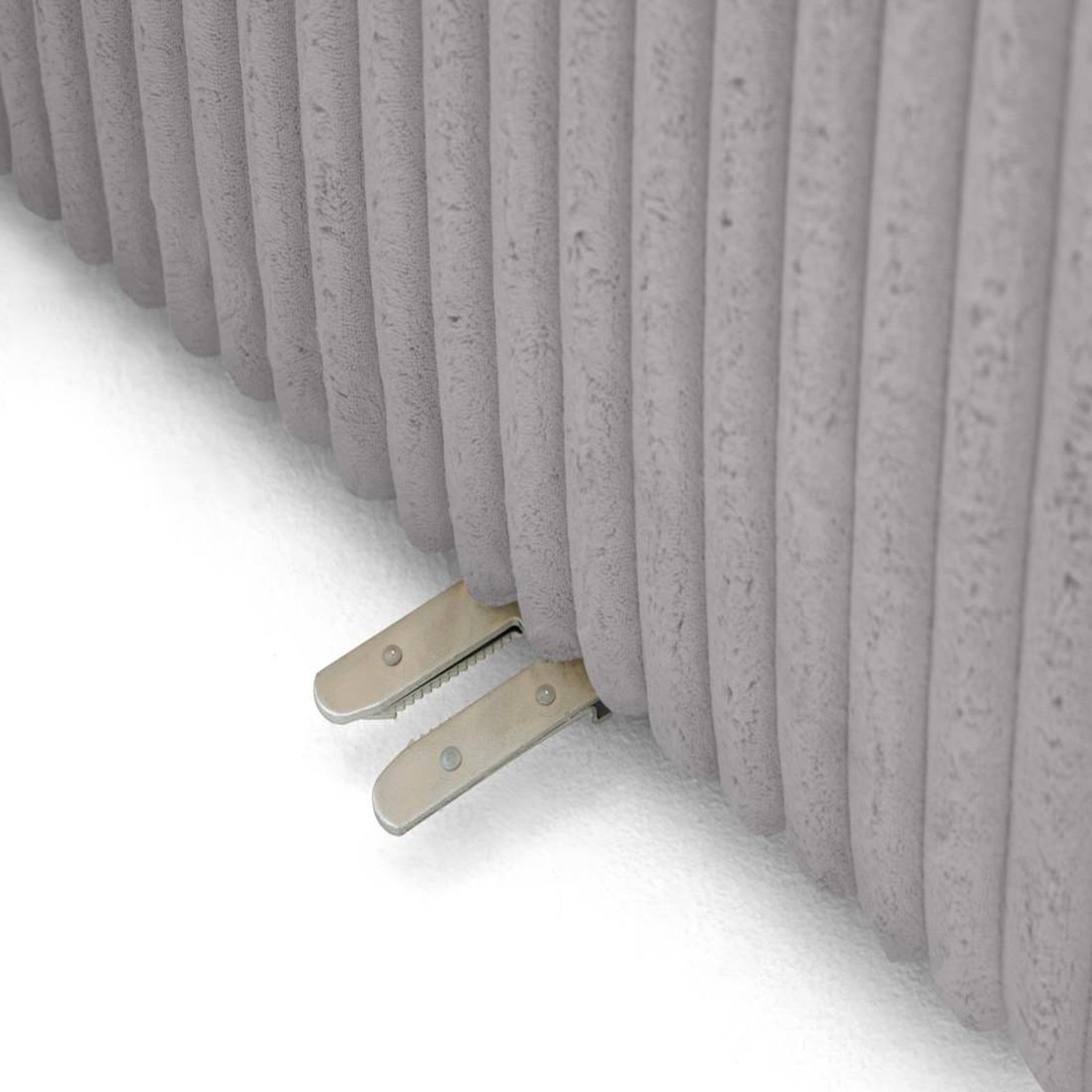 Voir la diapositive 6 : LISA DESIGN Victoire - canapé modulable d'angle droit 5 places en velours côtelé grosses côtes