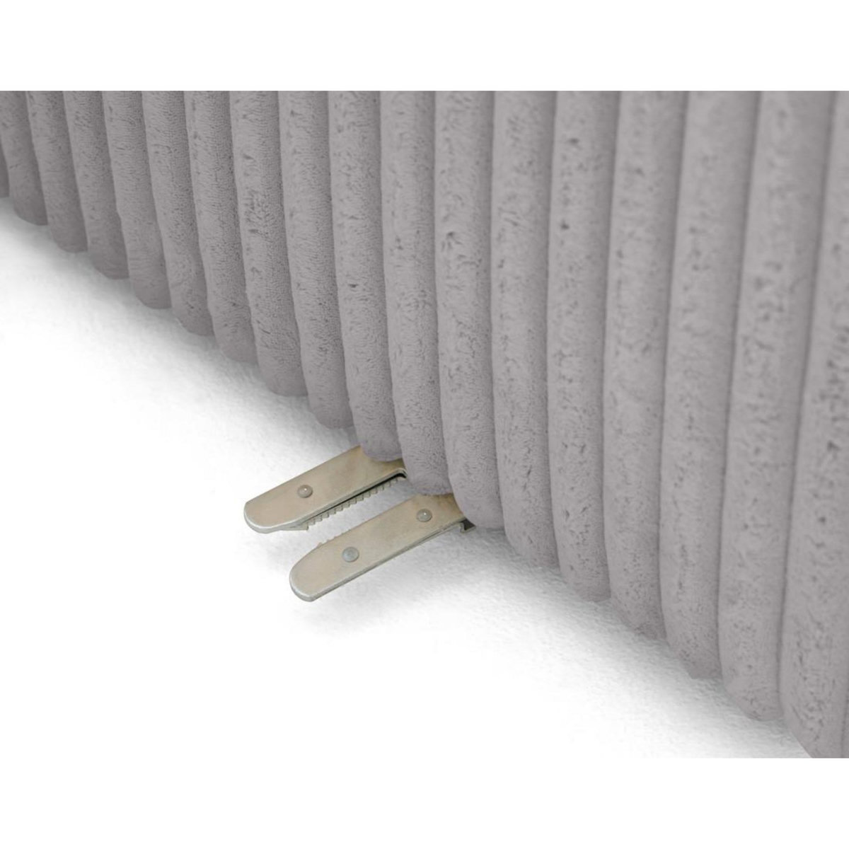 LISA DESIGN Victoire - canapé modulable d'angle droit 5 places en velours côtelé grosses côtes