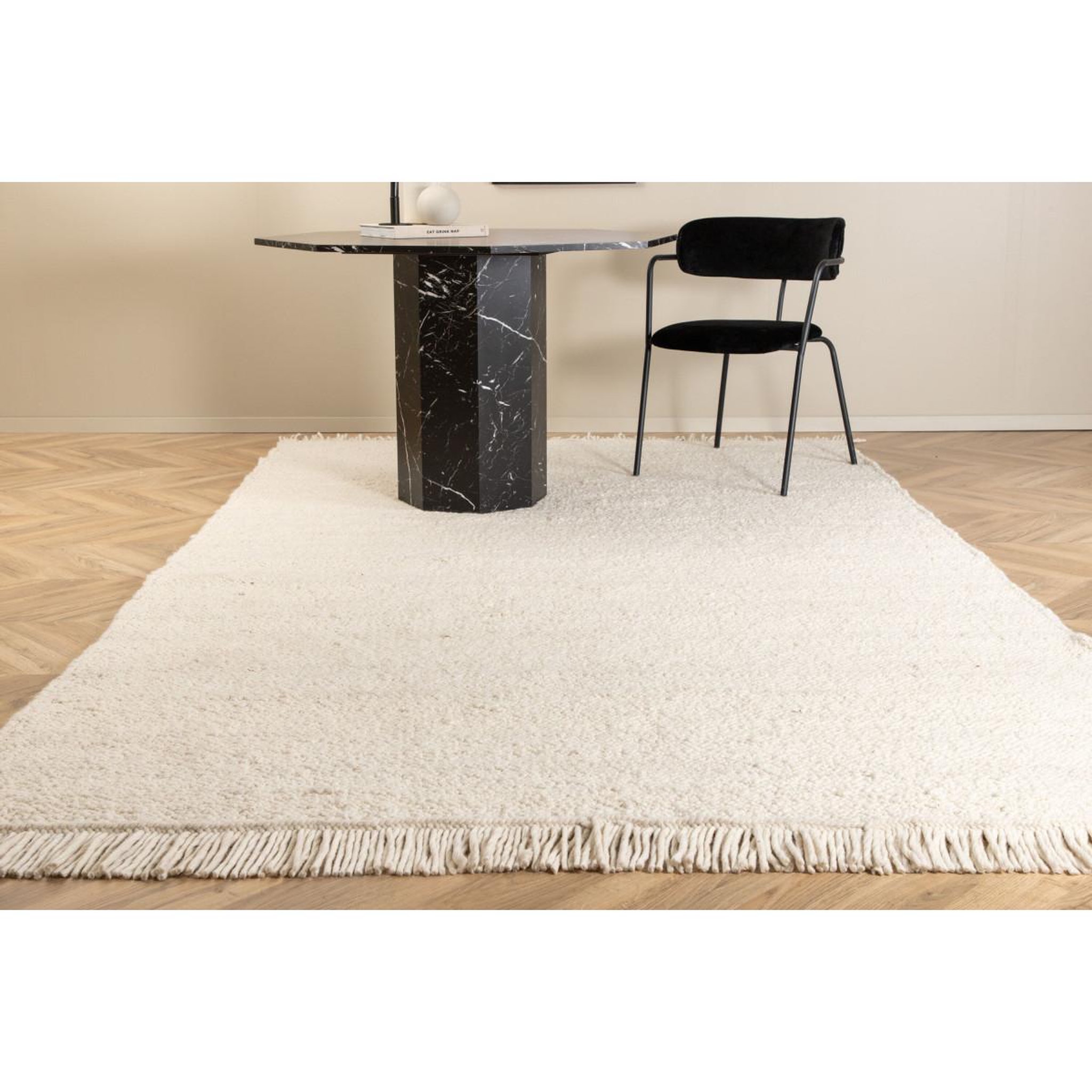 Voir la diapositive 3 : Paris Prix Tapis déco en laine  betina  300x400cm blanc