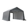 Voir la diapositive 1 : OUTSUNNY Tente garage carport dim. 6L x 3,6l x 2,75H m acier galvanisé robuste PE haute densité 195 g/m² imperméable anti-UV blanc gris