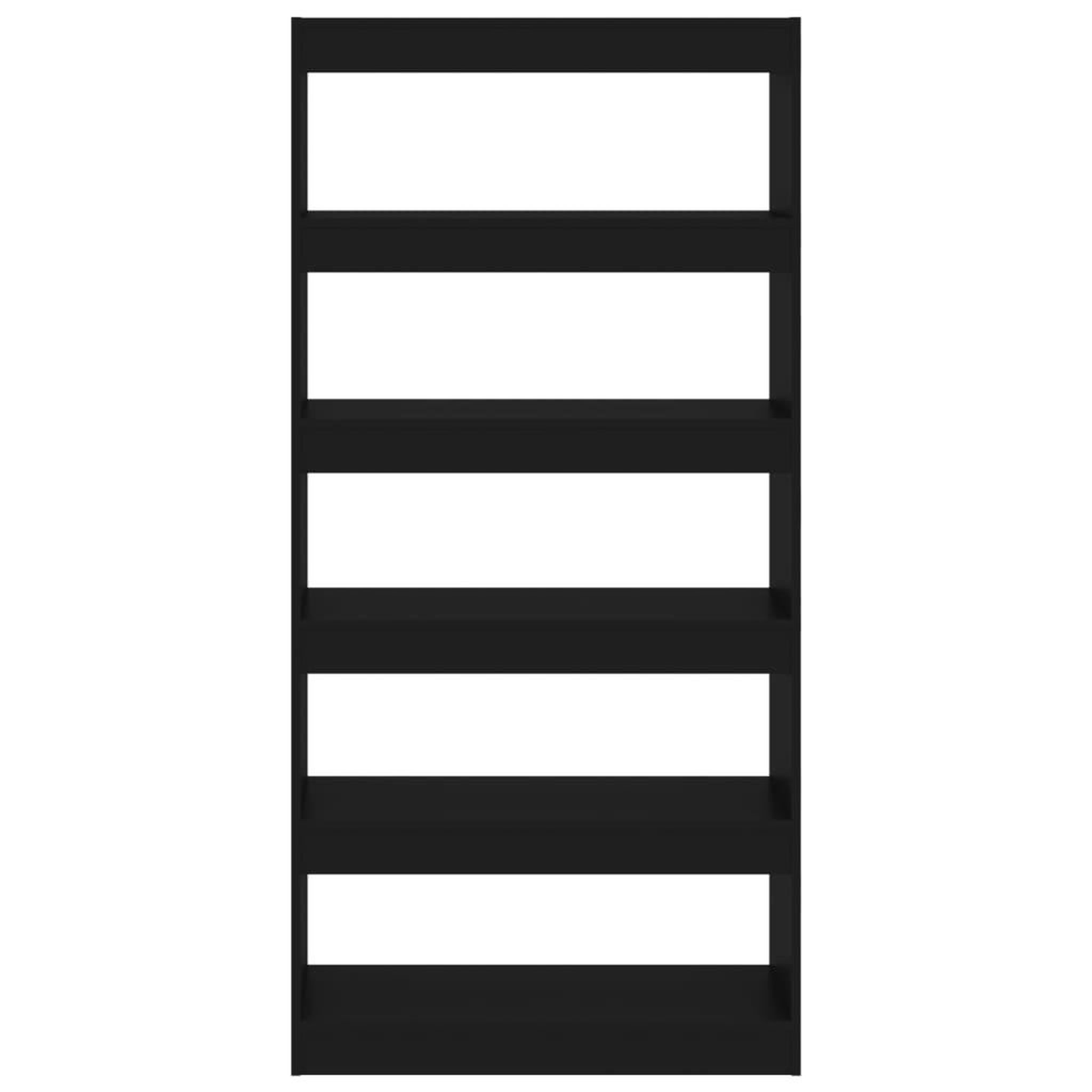 Voir la diapositive 5 : VIDAXL Bibliotheque/Separateur de piece Noir Bois d'ingenierie