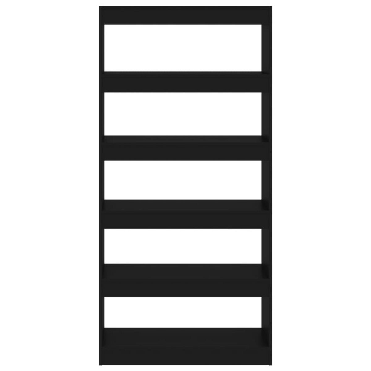 VIDAXL Bibliotheque/Separateur de piece Noir Bois d'ingenierie