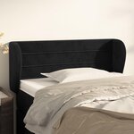 VIDAXL Tete de lit avec oreilles Noir 83x23x78/88 cm Velours