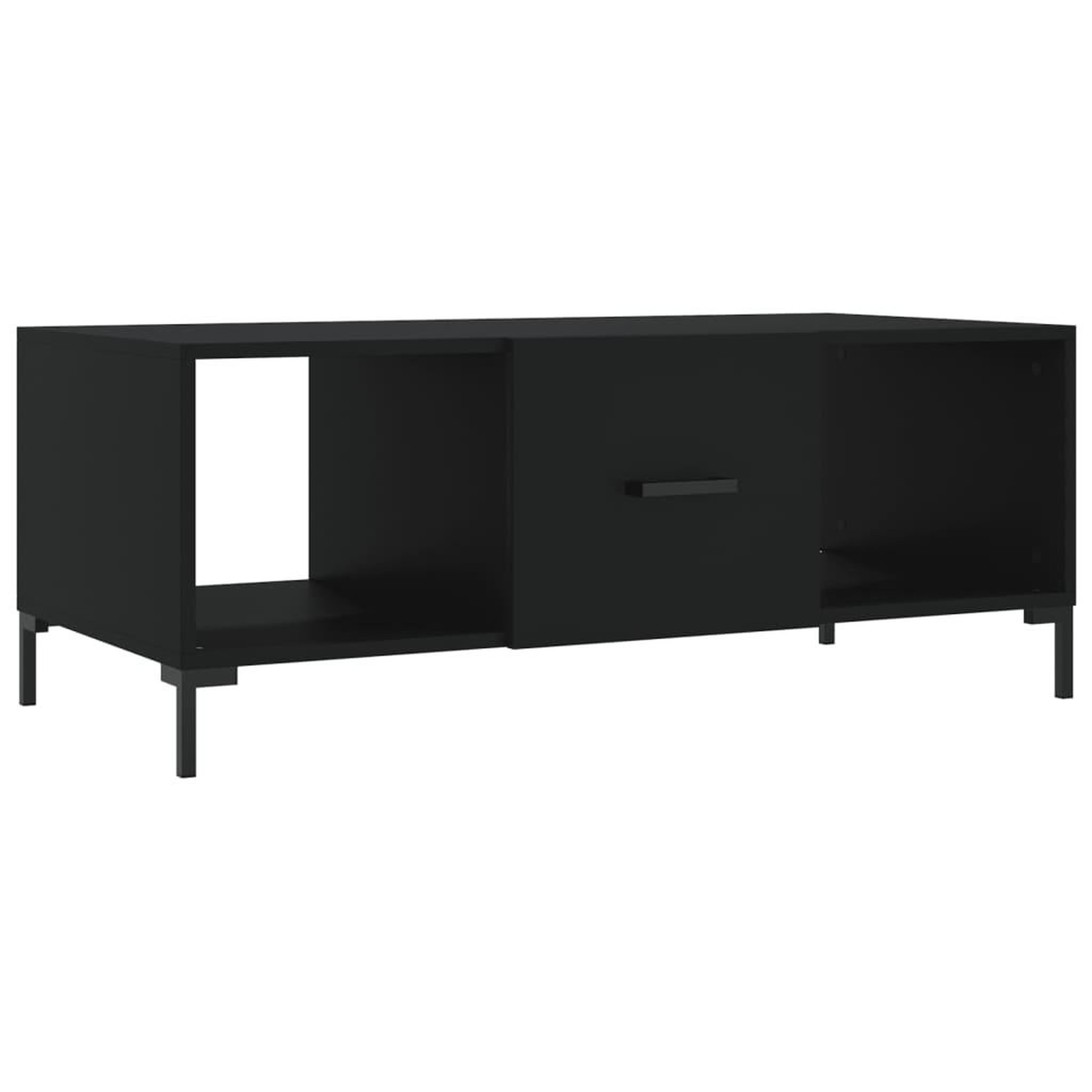 Voir la diapositive 2 : VIDAXL Table basse noir 102x50x40 cm bois d'ingenierie