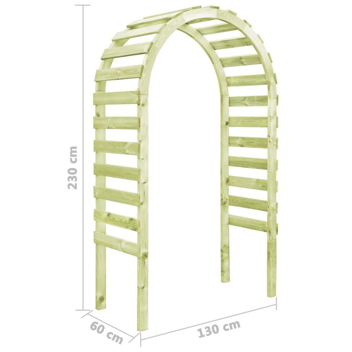 VIDAXL Pergola de jardin 130x60x230 cm Bois de pin impregne