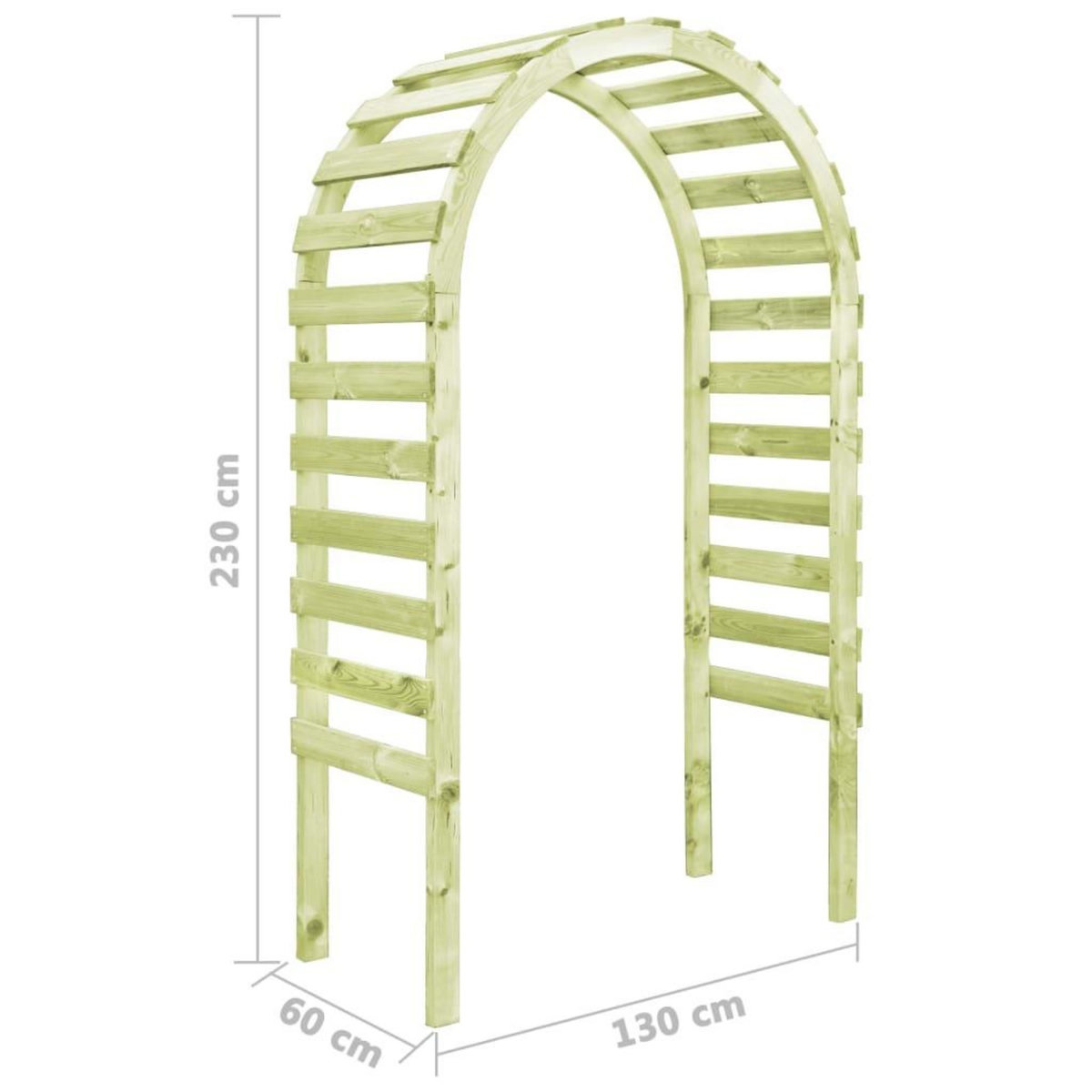 VIDAXL Pergola de jardin 130x60x230 cm Bois de pin impregne