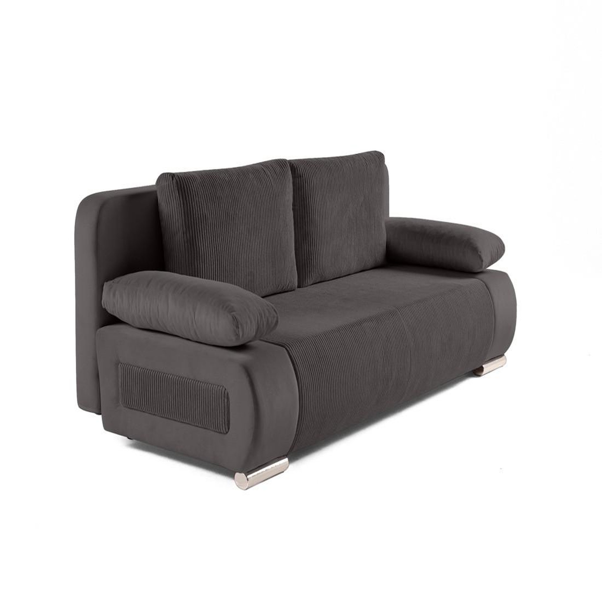 Voir la diapositive 4 : BEST MOBILIER Elio - canapé 3 places convertible - avec coffre - en velours et velours côtelé