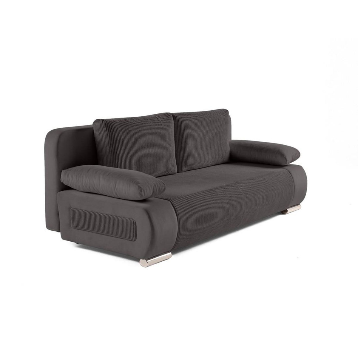 BEST MOBILIER Elio - canapé 3 places convertible - avec coffre - en velours et velours côtelé