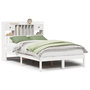 Voir la diapositive 2 : VIDAXL Lit bibliotheque sans matelas blanc 135x190 cm bois pin massif