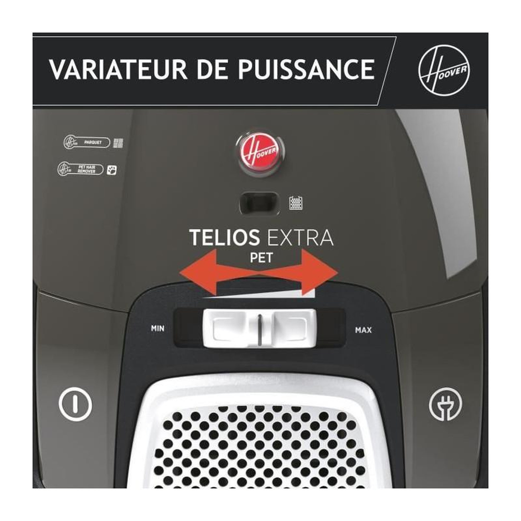Voir la diapositive 4 : HOOVER Aspirateur Traineau Sac - HOOVER Telios Extra TXL20PET - 700 W - 3,5 L - 69 dBA - Spécial Animaux