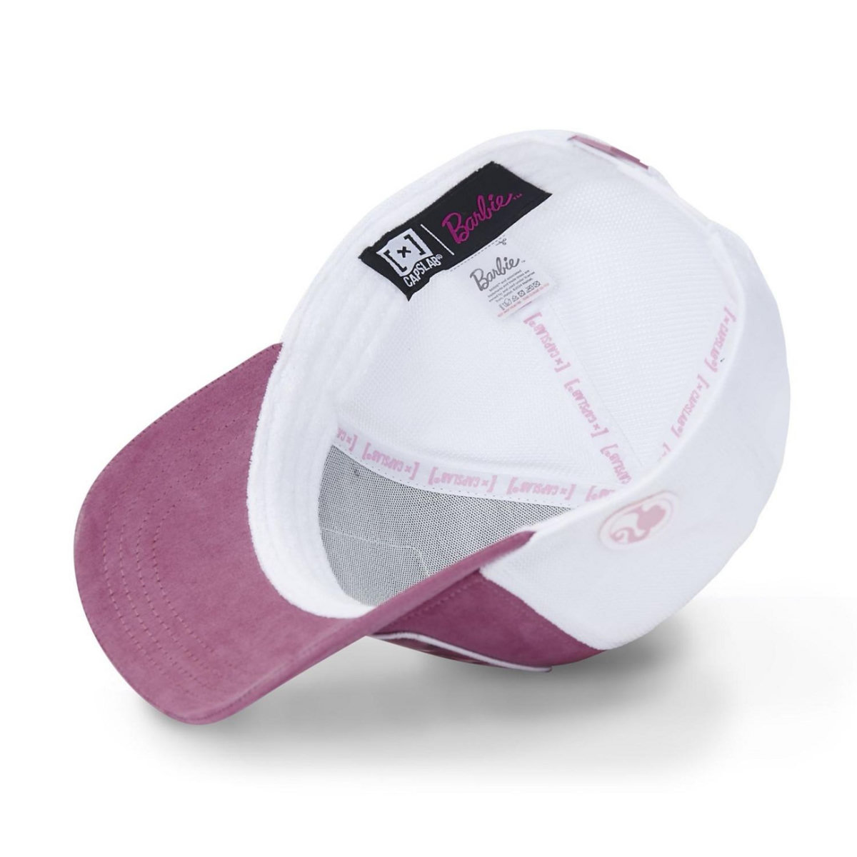 CAPSLAB Casquette femme trucker en suedine finitions premium Barbie