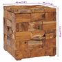 Voir la diapositive 6 : VIDAXL Tabouret de rangement Bois de teck massif