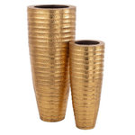 Paris Prix Lot de 2 Vases Déco en Métal  Egypte  122cm Or