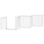 Voir la diapositive 4 : VIDAXL Barriere pour chiens et porte 6 panneaux blanc bois de peuplier