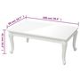 Voir la diapositive 6 : VIDAXL Table basse blanc brillant 100x50x42 cm bois d'ingenierie