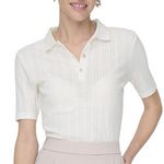 JACQUELINE DE YONG Polo Ecru Femme JDY Salsa. Coloris disponibles : Beige