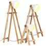Voir la diapositive 1 : VIDAXL Lampadaires 3 pcs Blanc E27 Bois de manguier massif