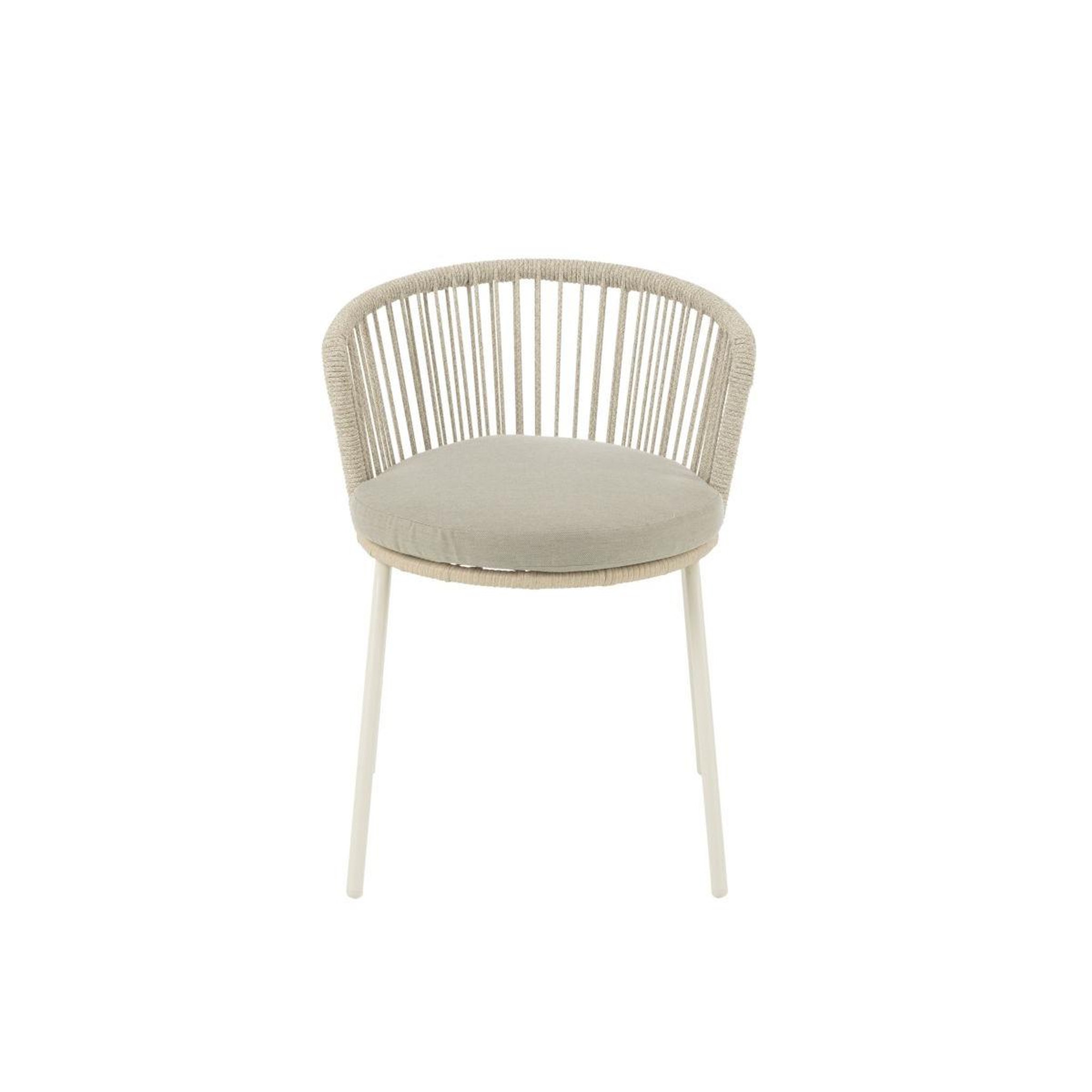 Voir la diapositive 2 : J-LINE Chaise design corde  toa  75cm gris