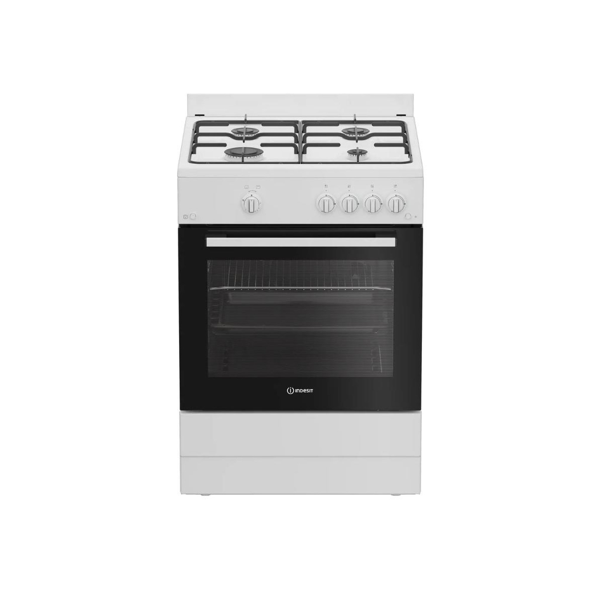 Indesit Cuisinière gaz 60cm 4 feux blanc - I6GGKMWF