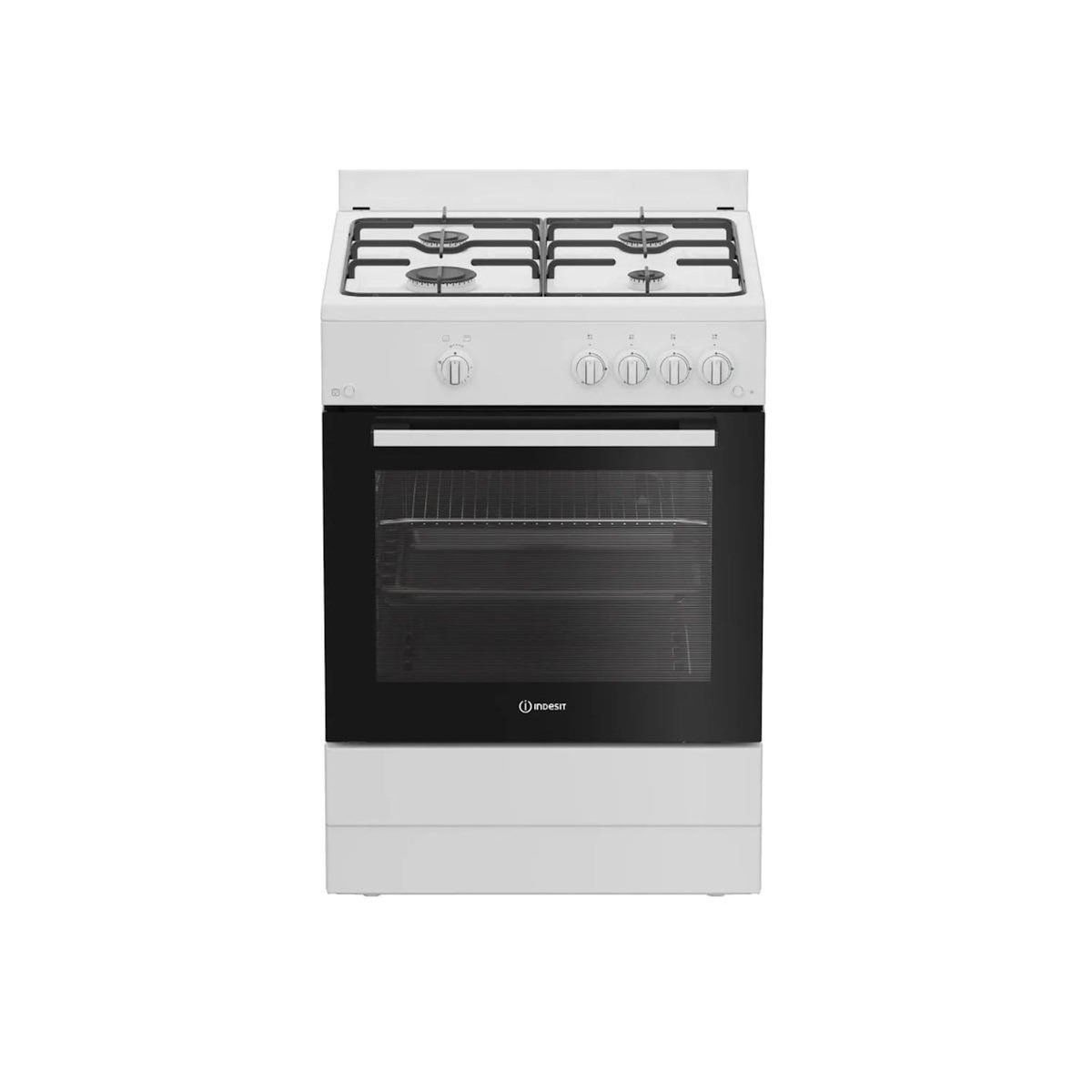 Indesit Cuisinière gaz 60cm 4 feux blanc - I6GGKMWF