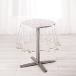 Paris Prix Nappe Ronde Cristal  Garden  180cm Transparent & Taupe