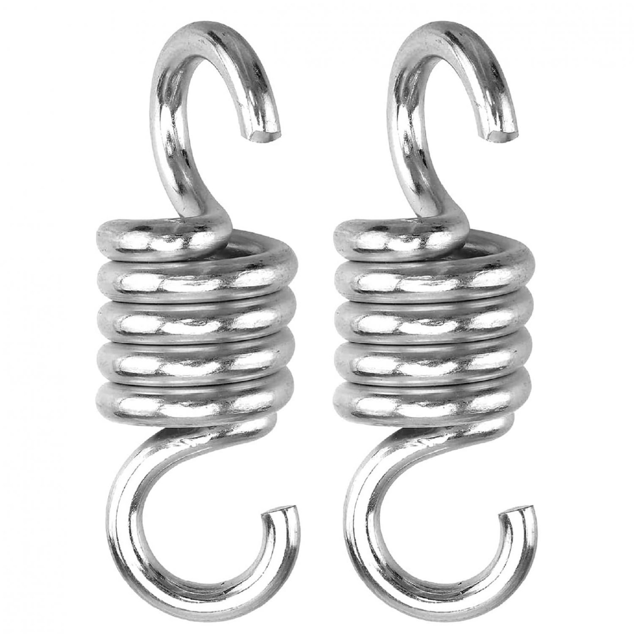 LINXOR Lot de 2 crochets à ressort pour suspension, balançoire, hamac - Acier inoxydable