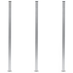 VIDAXL Poteaux de cloture 3 pcs Aluminium 185 cm