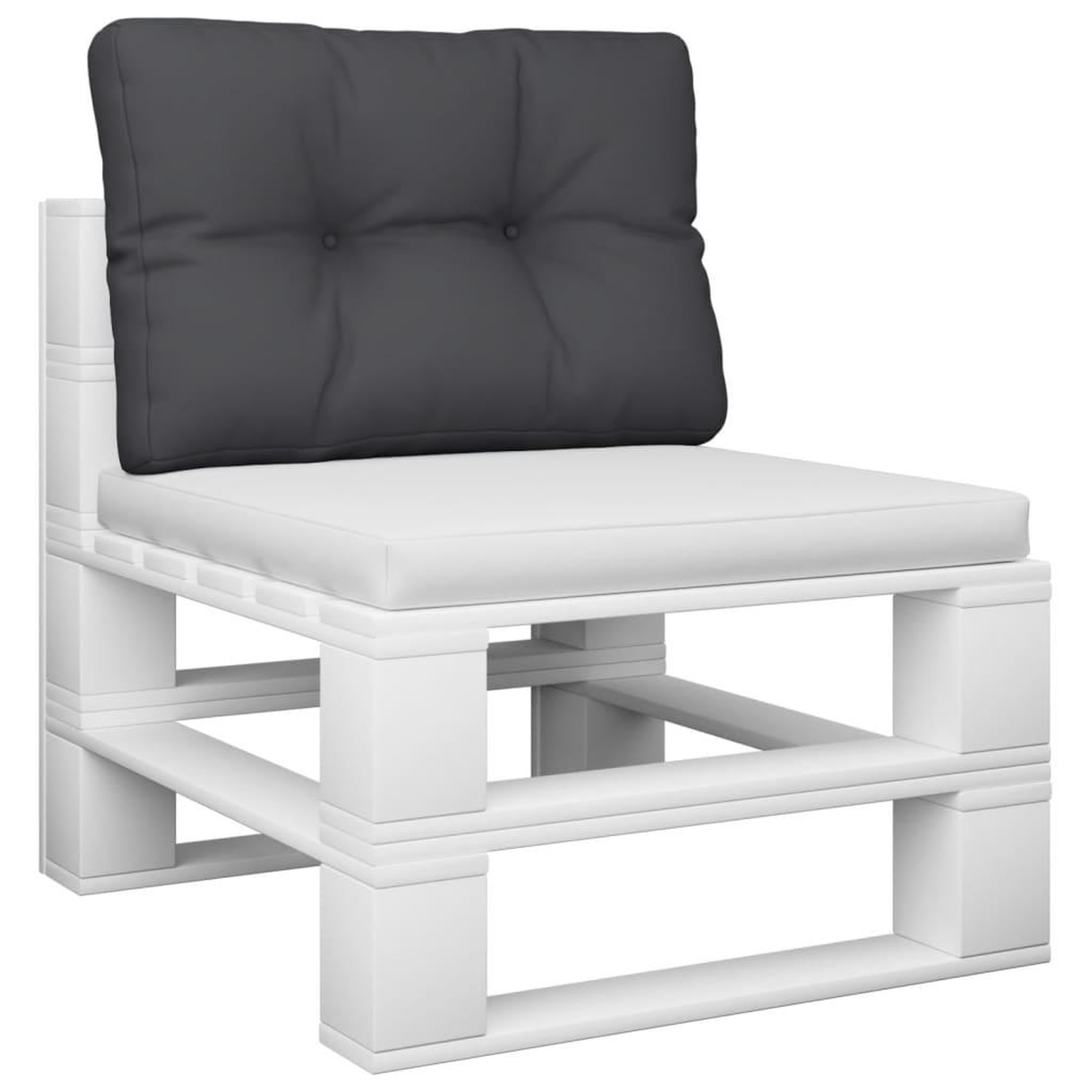 Voir la diapositive 3 : VIDAXL Coussin de palette noir 50x40x12 cm tissu