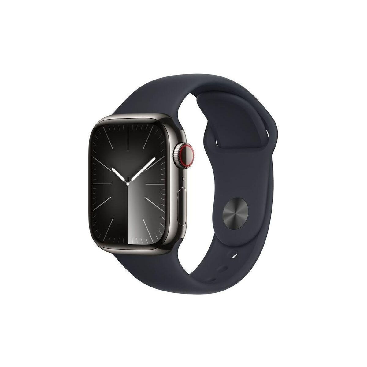 APPLE Montre connectée Serie 9 Cellular 41mm Acier/Graphite Minuit S/M