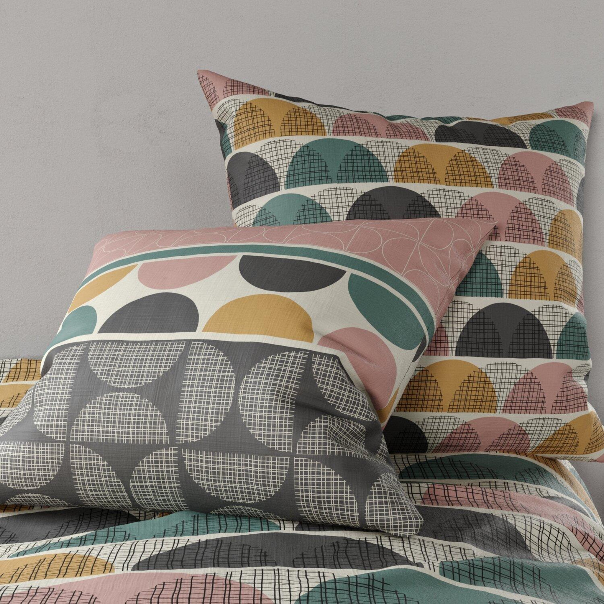 Voir la diapositive 3 : ATELIER DU COTON Parure housse de couette 100% coton 57fils thanos