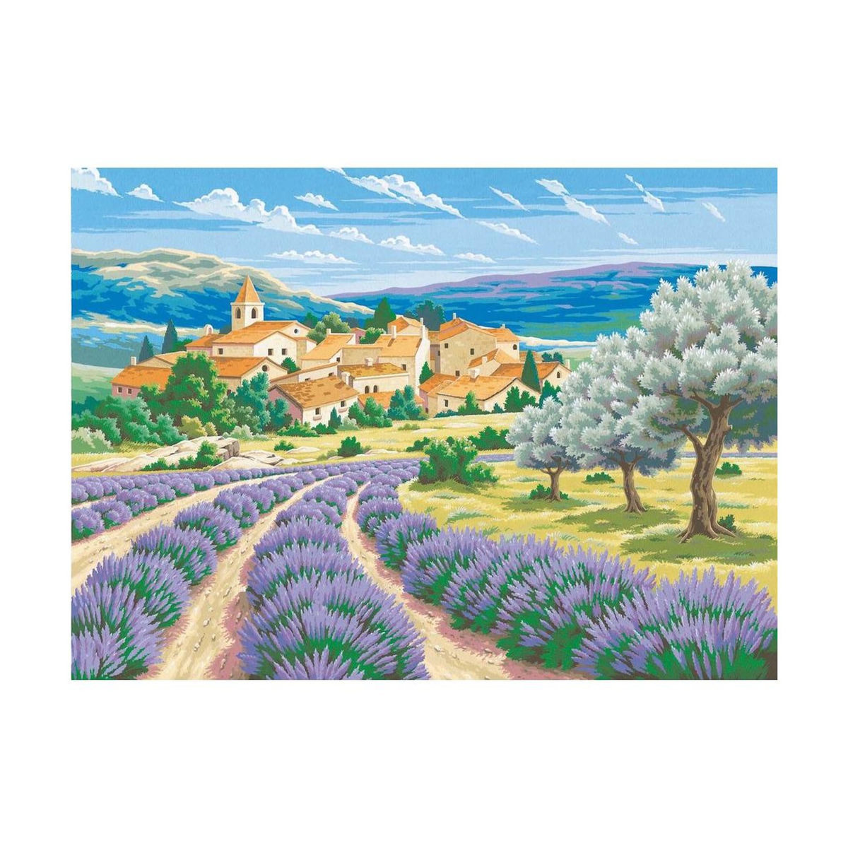 Oz International Peinture par numéros 40x30cm Lavande en Provence