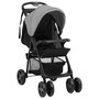Voir la diapositive 1 : VIDAXL Poussette pour bebe 2-en-1 Gris clair et noir Acier