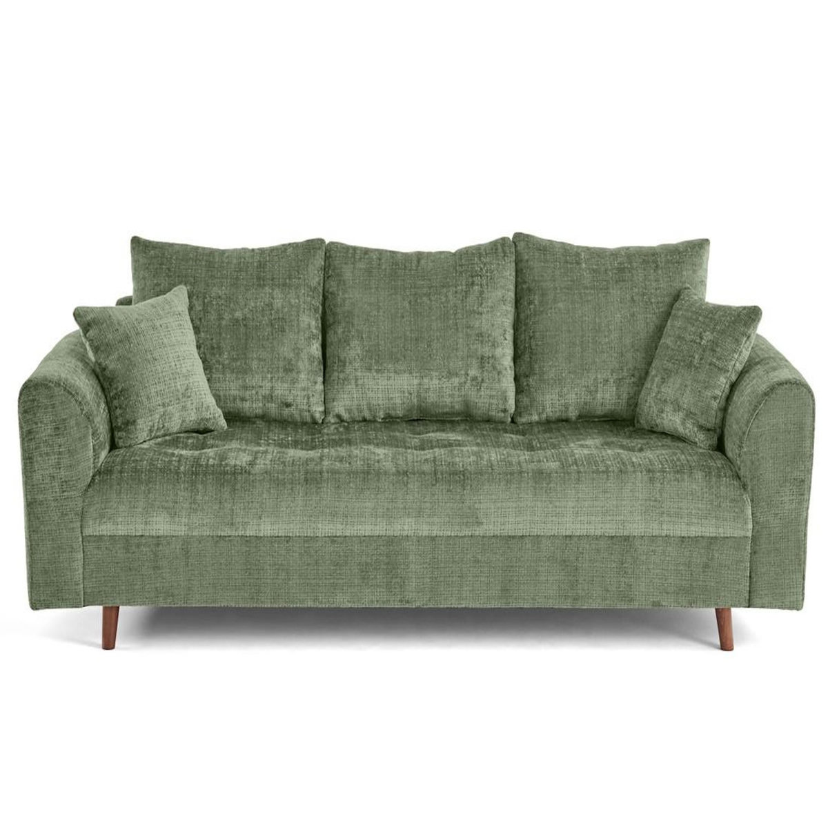 LISA DESIGN Rune - canapé droit 3 places en velours texturé