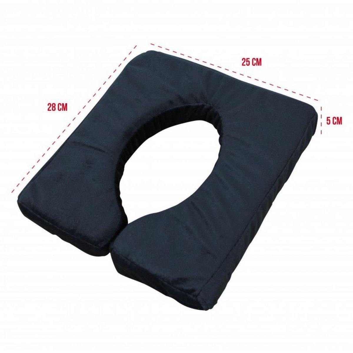 VIVEZEN Coussin de visage, face, à mémoire de forme noir pour table de massage