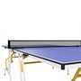 Voir la diapositive 6 : HOMCOM Table de ping pong pliable en 4 - dim. 274 x 152,5 x 76 cm - filet, 2 raquettes, 3 balles inclus - jaune blanc bleu