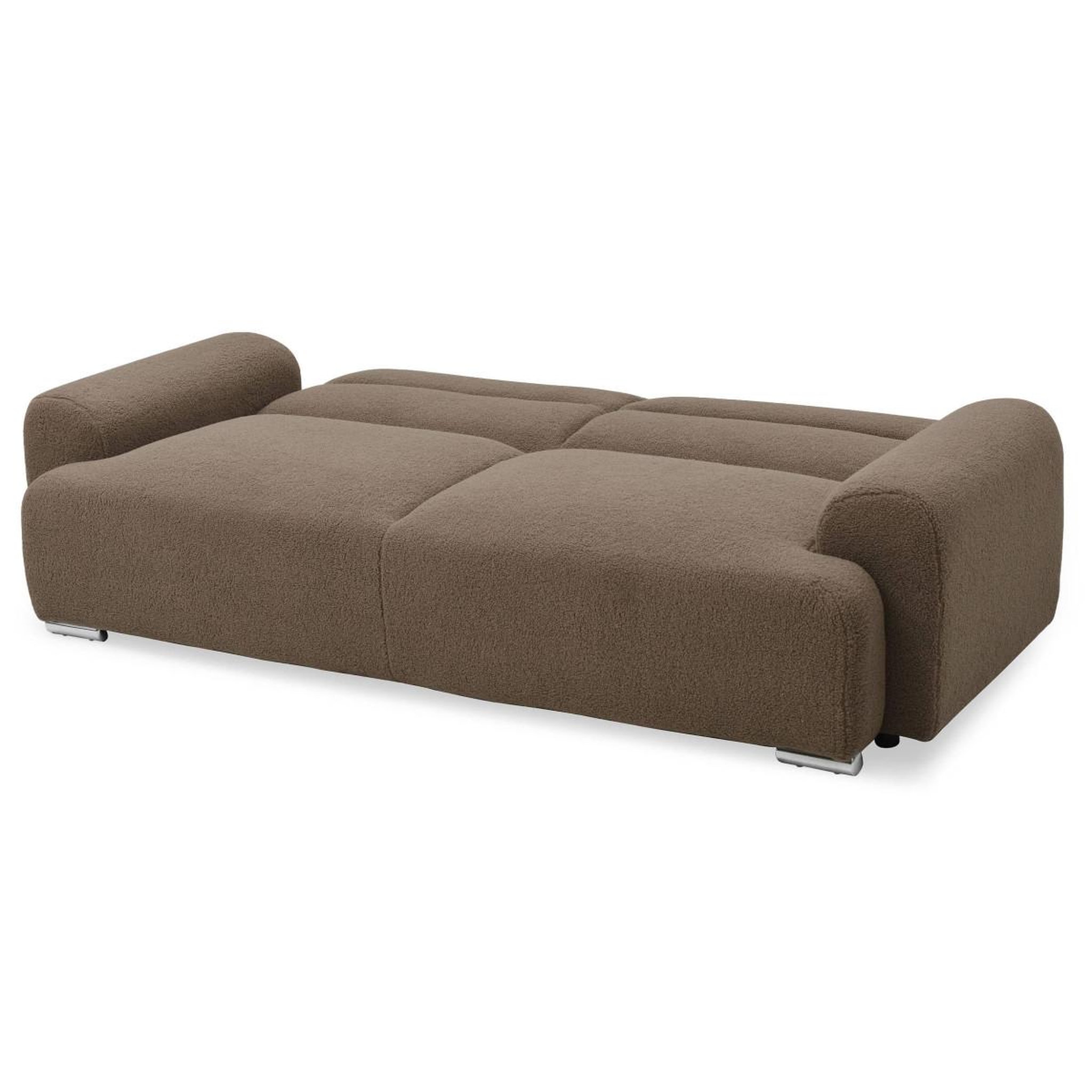 Voir la diapositive 3 : Paris Prix Canapé Convertible 3 Places Bouclette  Trey  223cm Taupe