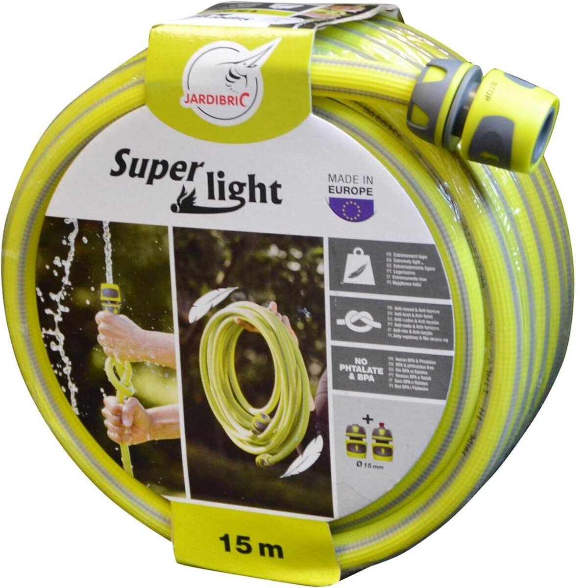 Jardibric Tuyau d'arrosage 15m - SUPERLIGHT15