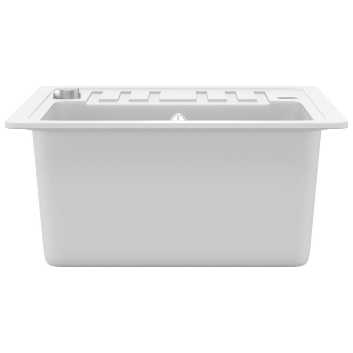 VIDAXL Evier de cuisine Granit Blanc