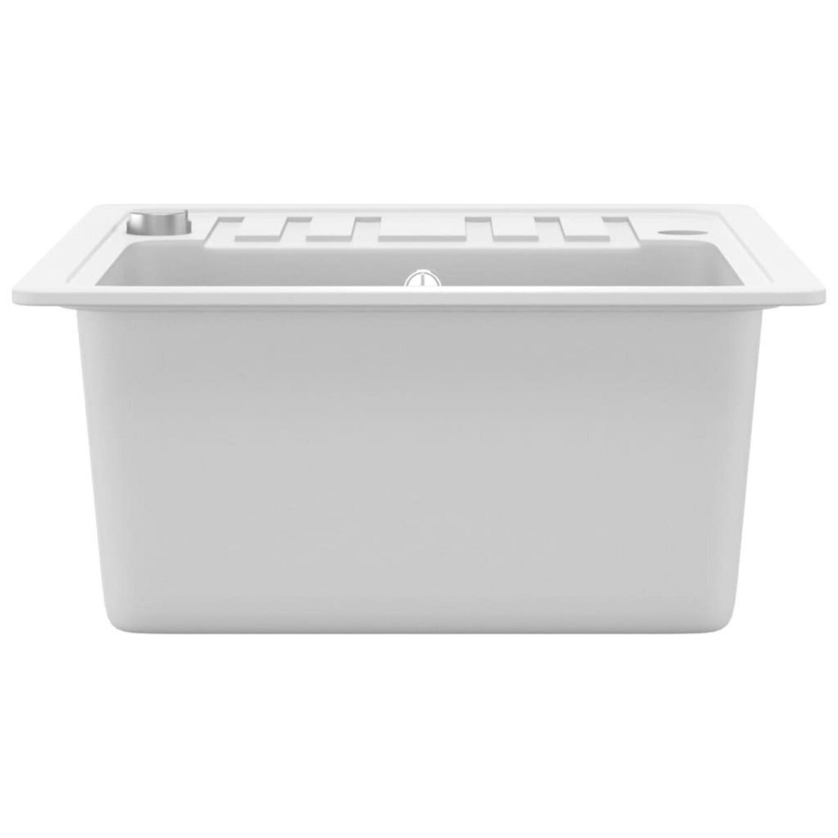 VIDAXL Evier de cuisine Granit Blanc