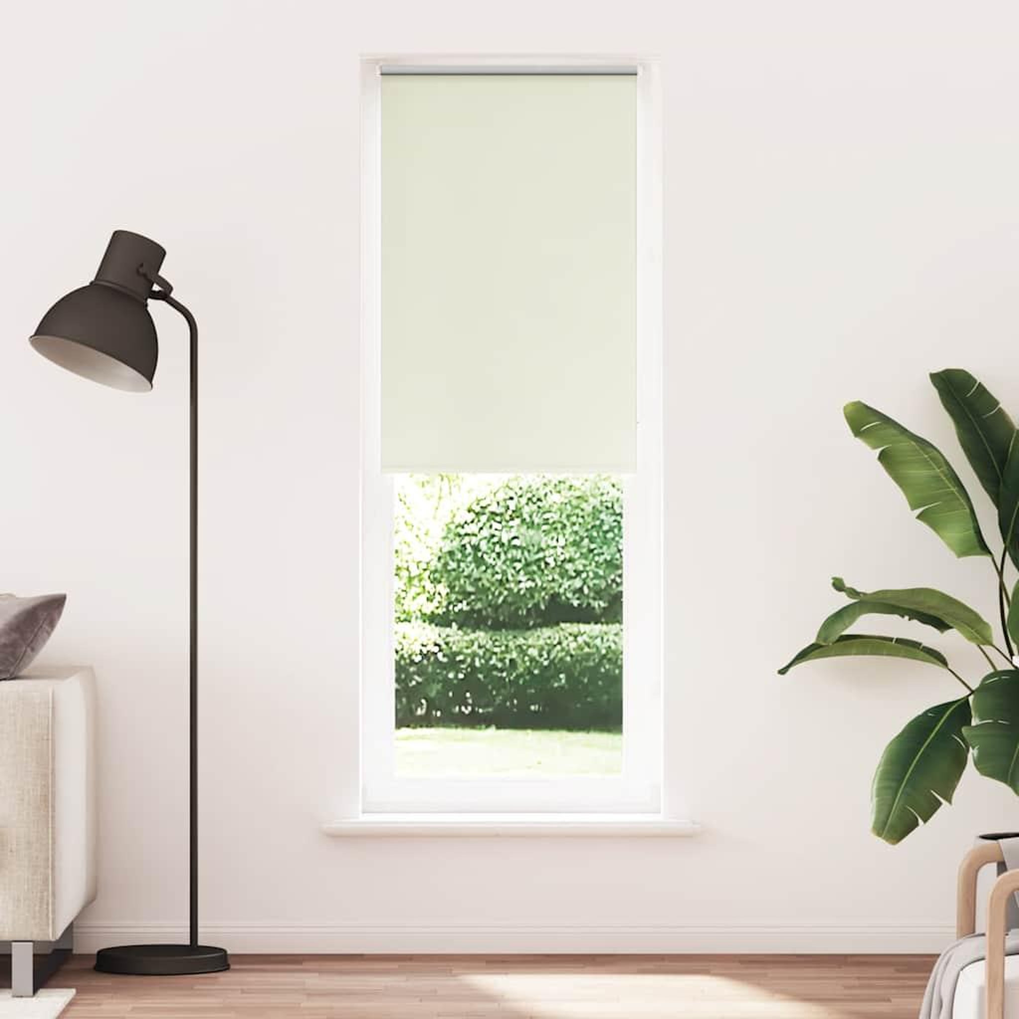 VIDAXL Store enrouleur occultant blanc casse 85x230cm largeur du tissu