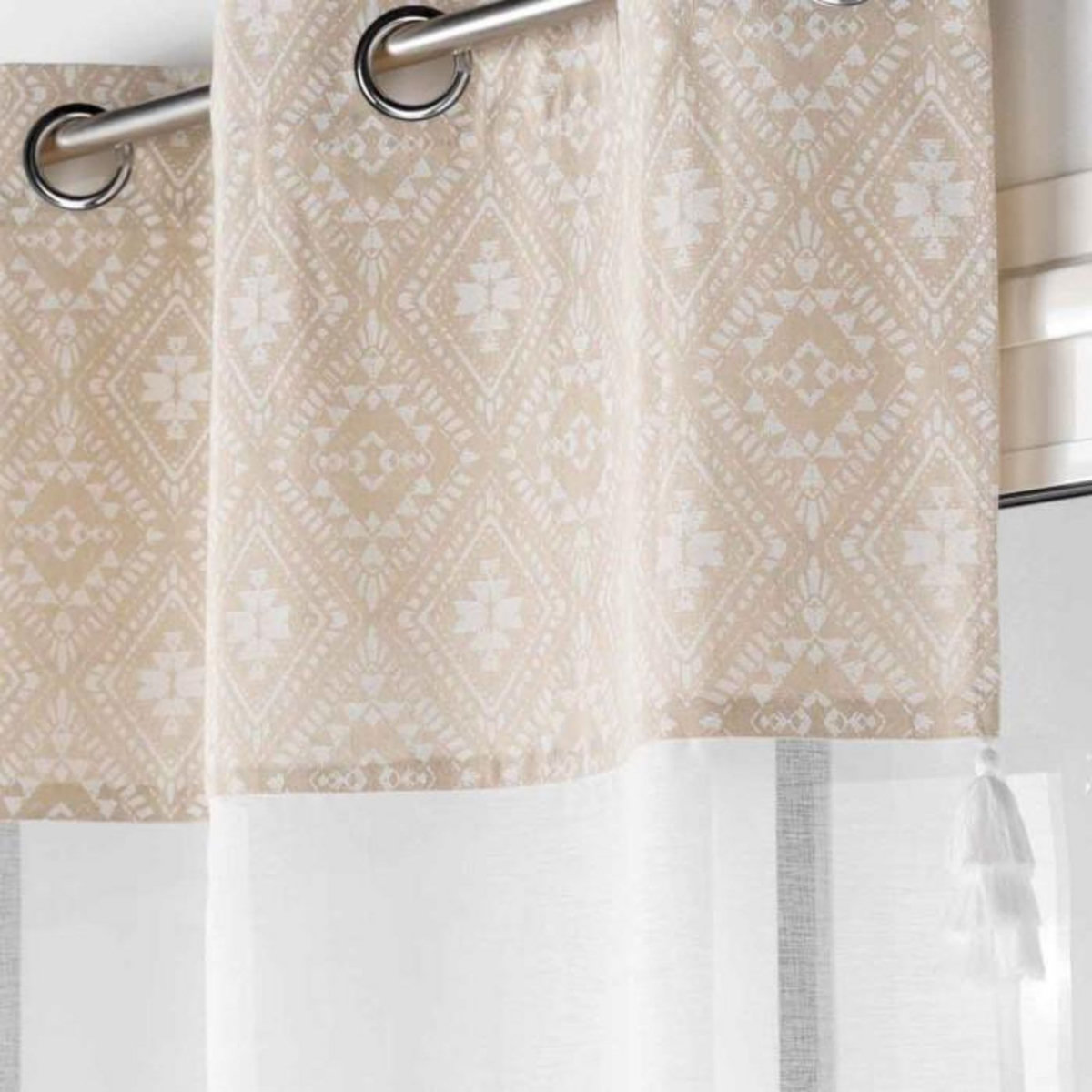 Paris Prix Rideau Voilage à Œillets  Samira  140x240cm Blanc